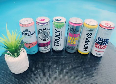 Refreshing Drinks Alcohol, White Claw Hard Seltzer, Beer Olympic, Spiked Seltzer, Popular Beers, Smirnoff Ice, Rose Flavored, Beer Company, Hard Seltzer