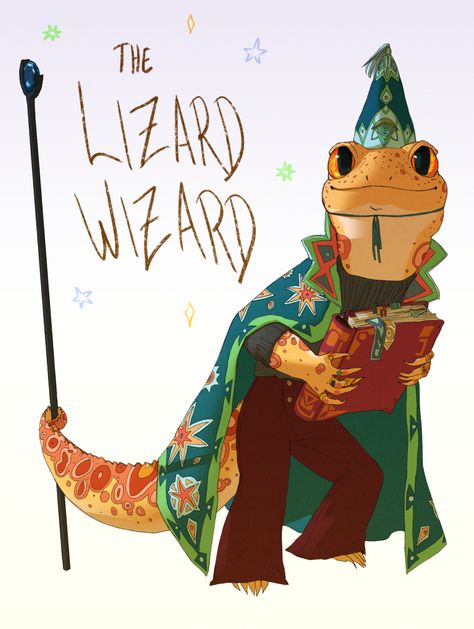 Dnd Lizardfolk Wizard, Wizard Lizard Art, Lizardfolk Wizard, Toad Wizard, Lizard People Fantasy Art, D D Character Ideas, Dungeons And Dragons Memes, Dragon Memes, Dungeons And Dragons Art