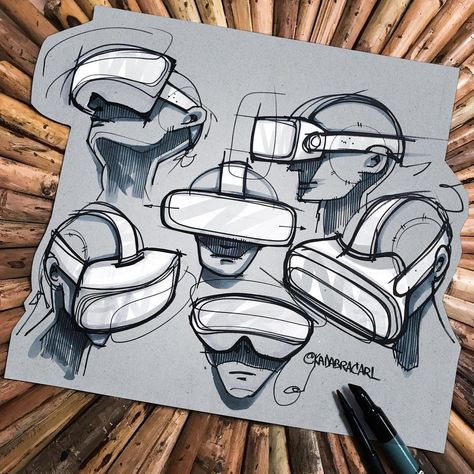 Instagram App Design Process, Glasses Sketch, Carl Andre, Product Sketches, Drafting Drawing, Rendering Techniques, 3d Sketch, Master Drawing, Vr Glasses