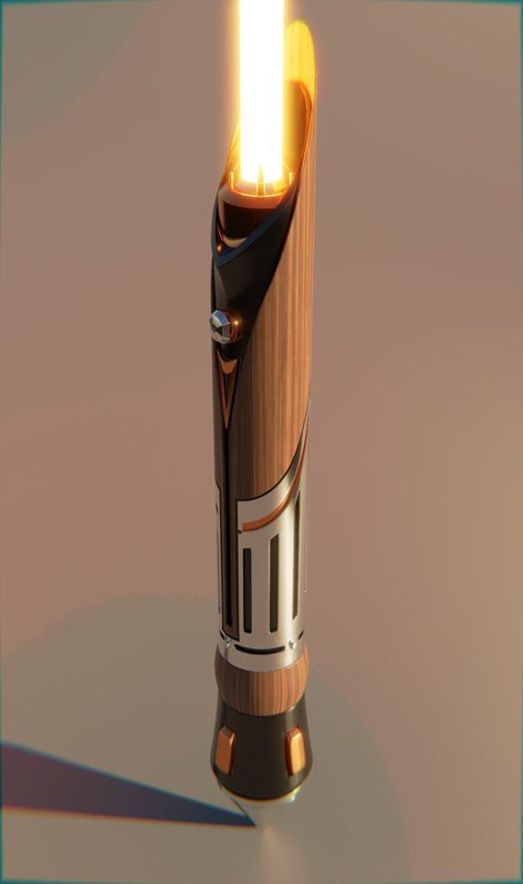 Dark Saber, Star Wars Lightsaber, Lightsaber Design Ideas, Jedi Fallen Order Lightsaber Design, Orange Lightsaber, Wood Lightsaber, Wooden Lightsaber, Lightsaber Handle Design, White Lightsaber