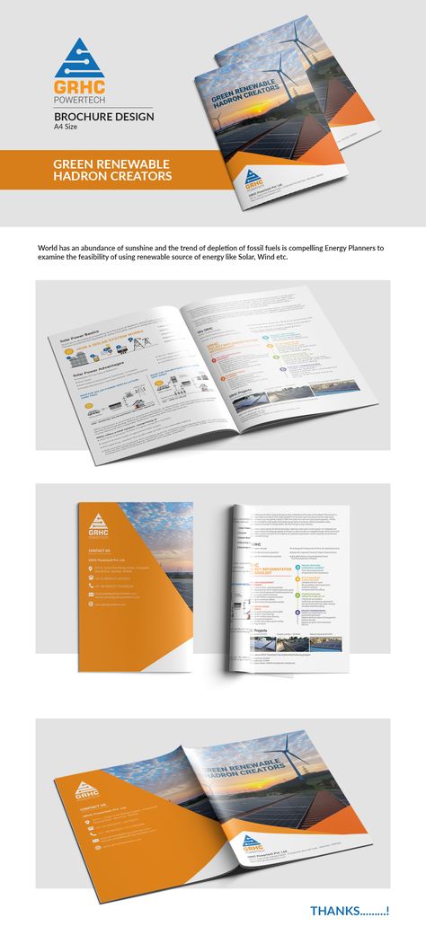 GRHC Powertech (Solar Power) on Behance Solar Brochure Design, Branding Illustration, Renewable Sources Of Energy, Solar Powered Lights, Catalog Design, Graphic Design Branding, Photoshop Adobe, Brochure Design, Design Branding