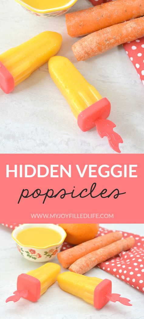 This popsicle recipe is the perfect summer treat for picky eaters! Your kids will love cooling down with these hidden veggie popsicles this summer! #popsicles #frozentreat #hiddenveggies #veggiepopsicles #homemadepopsicles Popsicle Recipes For Toddlers, Hidden Veggies For Kids Picky Eaters, Kid Meals For Picky Eaters, Children Recipes, Summer Popsicles, Picky Eaters Kids, Healthy Veggie, Healthy Lunches For Kids, Homemade Popsicles