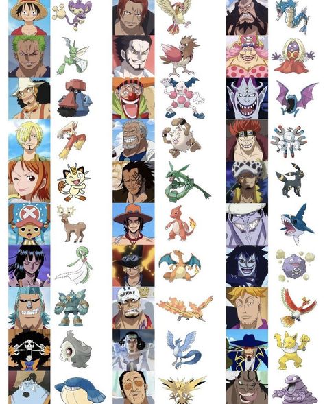 Crossover One Piece, Funny Pokemon Pictures, One Piece Pokemon, Gecko Moria, One Piece Characters, One Piece Theme, Pokemon Kalos, One Piece Games, Pokemon Fusion Art