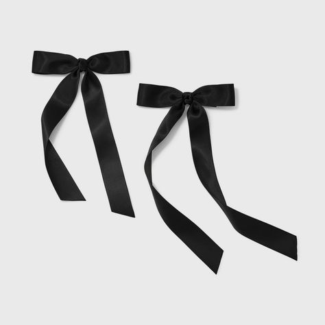 Cute Hair Accessories Clips, Black Hair Ribbon, Bows For Hair, Black Hair Bow, Hair Twisters, School Bows, Vintage Hairstyles Tutorial, Black Hair Bows, Random Clothes