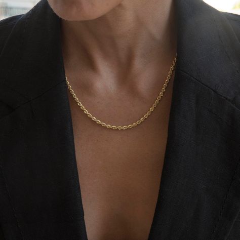 Real Gold Chains, Necklace Rope, Twisted Chain, Chain Diamond, Gold Rope Chains, Rope Chain Necklace, Rope Necklace, Gold Chain Necklace, Rope Chain