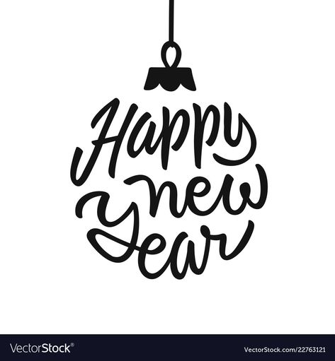 Happy New Year Lettering, Happy New Year Illustration, New Year Lettering, Happy New Year Letter, Happy Holidays Card, Happy New Year Card, Happy New Year Vector, Happy New Year Photo, New Year Illustration