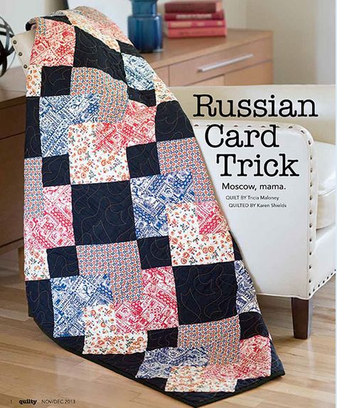 Card Trick Quilt Pattern, Card Trick Quilt, Eyeglass Cases Pattern, Quarter Square Triangles, Kids Quilts, Quilt Pattern Download, Quilting Videos, Keepsake Quilting, Quilt Sewing Patterns