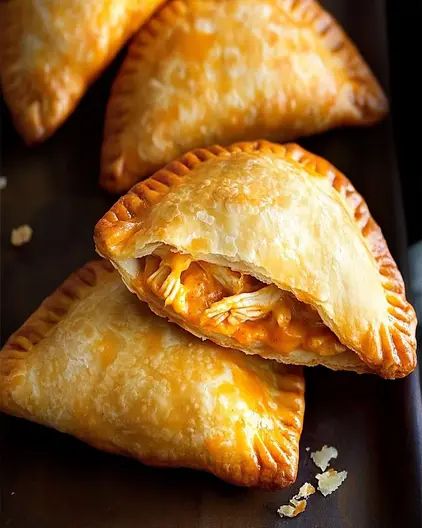 Spicy Buffalo Chicken Pockets Recipe - optimal recipes Buffalo Chicken Hand Pies, Buffalo Chicken Pockets, Buffalo Chicken Hot Pocket, Puff Pastry Buffalo Chicken, Buffalo Chicken Calzone, Optimal Recipes, Chicken Hand Pies, Chicken Calzone, Pockets Recipe