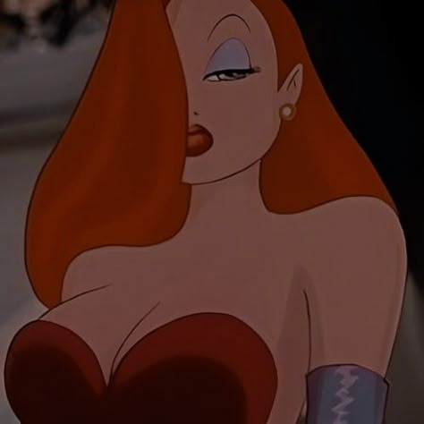 Ginger Disney Characters, Sassy Cartoon Characters, Iconic Red Heads, Cartoon Characters With Orange Hair, Jessica Rabbit Icon, Jessica Rabbit Pfp, Jessica Rabbit Wallpaper, Jessica Rabbit Drawing, Red Head Pfp