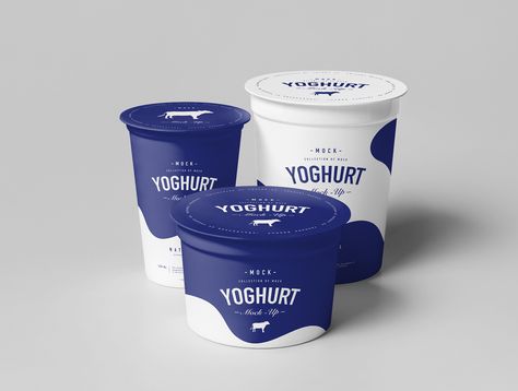 Yoghurt Packaging, Yogurt Brands, Dairy Packaging, Yogurt Packaging, Dark Designs, Milk Packaging, Honey Packaging, Luxury Packaging Design, Cup Mockup