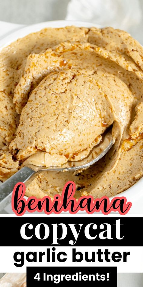 One of the best parts of Benihana's recipes is the classic umami-packed garlic butter. This copycat recipe for Benihana's garlic butter is easy to make and is the perfect base for hibachi steak, fried rice, or even Benihana's stir-fried vegetables. You'll want to keep a batch on hand at all times! Hibachi Garlic Butter Recipe, Benihana Recipes, Benihana Garlic Butter Recipe, Steak Fried Rice, Hibachi Steak, Hibachi Recipes, Butter Homemade, Family Breakfast Recipes, Warm Potato Salads