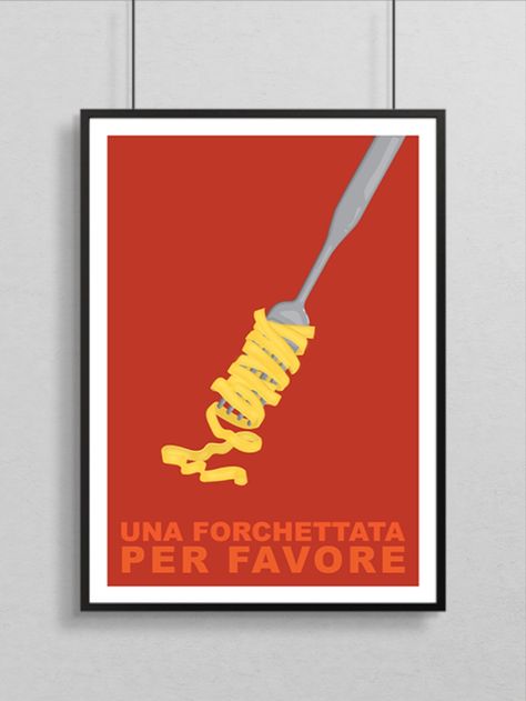 Una Forchettata Per Favore is a high-quality, limited edition art print. Inspired by Italian food and culture, this 9-part series titled “Per Favore” reflects a little bit of the fun, colourful and passionate experience that comes with preparing, sharing, and enjoying Italian cuisine. Designed to bring a little slice of Italy into your home, restaurant, or bar. Pasta Poster, Food Festival Poster, Food And Culture, Pizza Shop, Italian Posters, Red Art Print, Home Restaurant, Festival Posters, Limited Edition Art Print