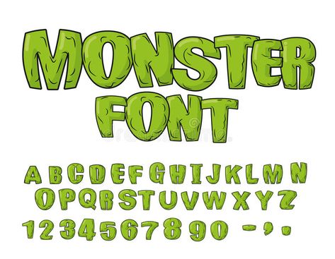 Monster font. Green scary letters. Vector alphabet. Live Abc #Sponsored , #SPONSORED, #AD, #Green, #Monster, #Live, #scary Slogan Design Ideas Fonts Alphabet, Monster Font, Vector Alphabet, Teacher Name Signs, Typography Alphabet, Beautiful Lettering, Font Packs, Letter Vector, Hand Lettering Alphabet