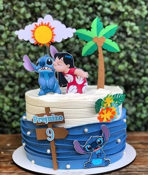 Pastel Lilo Y Stitch, Bolos Do Stitch, Stitch Cakes, Stitch Birthday Cake, Stitch Cake, Christmas Holiday Cake, Lilo Y Stitch, Theme Cake, Banana Cake