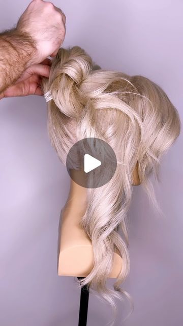 Joseph I'Anson on Instagram: "Wanna learn how to create the perfect Messy high bun? Then look no further…. Here is the perfect messy but glam high bun tutorial!! L’IMAGE Mannequin - “DENISE” from @equip_the_creative use code Joseph10 at the checkout to get 10% off your order. Created using @revlonprofessionaluk style Masters #hairvideos #hairvideo #hairup #updo #hairupdo #hairupdos #hairtutorial #hairtutorials #updotutorial #bridalhair #weddinghair #bridestyles #bridehair #hairdo #weddinghair #hairreels #reel #réel #reelit #hairart #hairartist #btconeshot2024_stylingvideo #hairideas #hairgoals #updostyles #topknot #messybun #messybuntutorial #highbun @markleesonsalons @nextlevelhairstylists @hairbrained_official @limage_gmbh @hairtutorial4you @hairstyles_ideas__ @i.love.hairstyles @e Beehive French Twist Updo, Messy Bun Prom Hair Tutorial, Messy Updo Video, Messy Chignon Wedding, Bridal High Bun Tutorial, Messy High Bun Wedding Hair Tutorial, Bride Hairstyles Updo With Crown, Secure Updos For Long Hair, Messy Prom Hair Updo