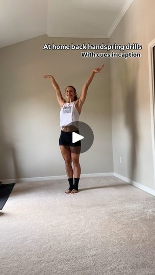 35K reactions · 652 shares | How to work on a back handspring at home! 

These drills require no true flipping and are great to work on back handspring technique 💪🏽 

Today’s #SundaySkills focuses how to do a back handspring which is a skill used in gymnastics and cheerleading. Please note that any attempt of a back handspring should take place with a professional coach in a setting with adequate mats. 

Looking to learn a back handspring or another skill? I’ve got 3 virtual training spots left! 

💥

1.Standing Back Handspring 
2.Wall Sit + Stand focusing on aggressively returning to stand with straight arms by ears and leaning with body while keeping chest up in sit. 
3.Bridge Hops focusing on lifting both legs at the same time pushing over shoulders. 
4.Wall Assisted Bridge Pass Throu Back Tuck Drills At Home, Back Handspring Drills, Wall Sit, Virtual Training, Back Handspring, Back Tuck, Wall Sits, How To Work, Body Health