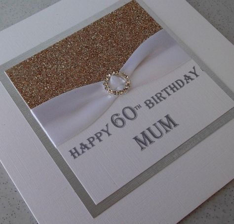 Handmade 60th birthday card mum personalised by PaperDaisyCards2 Card Calendar, Birthday Card Mum, Birthday Female, 100 Birthday, 60th Birthday Card, 90th Birthday Cards, 80th Birthday Cards, Special Birthday Cards, 70th Birthday Card