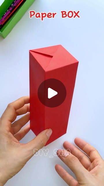 Diy Origami Box, Box Papercraft, Origami Box Tutorial, Diy Box Crafts, Paper Box Diy, Box Tutorial, Easy Origami, Origami Box, Box Diy