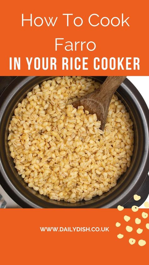 farro in rice cooker How To Cook Farro, Easy Rice Side Dishes, Aroma Rice Cooker, Farro Recipes, Cooking Grains, Rice Cooker Recipes, Rice Side Dishes, Vegan Side Dishes, Eat Salad