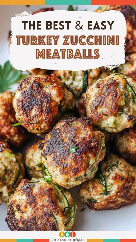 Turkey Zucchini Meatballs Turkey Zucchini Burgers, Turkey Meatballs With Zucchini, Chicken Zucchini Meatballs, Turkey Meatball Spaghetti, Turkey Zucchini Meatballs, Best Ground Turkey Recipes, Best Spaghetti Recipe, Turkey Zucchini, Turkey Meatballs Healthy