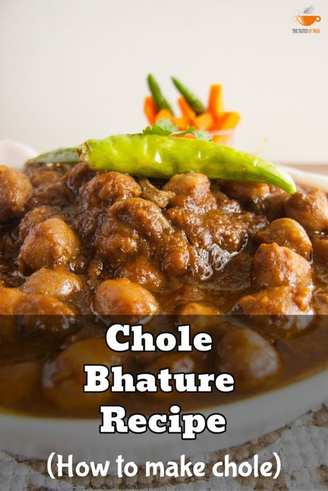 Chole Bhature Recipe - How to Make Chole Recipe Chana Bhatura Recipe, Chole Batura Recipe, How To Make Chole Bhature, Amritsari Chole Recipe, Best Chole Recipe, Chola Recipe, Punjabi Chole Recipe, Chole Bhature Recipe, Punjabi Dishes