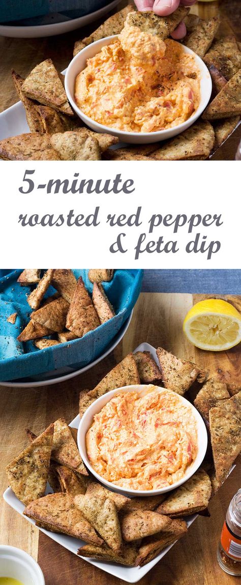 Red Pepper And Feta Dip, Feta Dip, Roasted Red Pepper, Buffet Food, Roasted Red Peppers, Appetizer Dips, Dip Recipes, Greek Recipes, Red Pepper