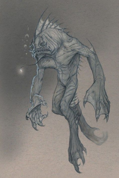 Cthulhu Mythos, Alien Races, Monster Concept Art, Fantasy Races, Fantasy Monster, Monster Design, Sea Monsters, Creature Concept Art, Arte Fantasy