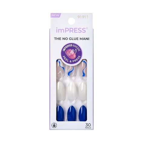 PRICES MAY VARY. The NO GLUE Mani: Are you ready to show off the newest designs in press-on manicures? Why not ‘imPRESS’ your friends with these medium length gel nails that look & feel like your natural nails, but go on with NO GLUE! Just peel, press & go. SuperHold Adhesive: Secure hold lasts for up to 7 days. With imPRESS, you'll achieve a professional looking manicure in minutes. From irresistible colors & designs to matte & glossy finishes, imPRESS is always on trend. Complete All-In-One No Target Press On Nails, Impress Nails Press On, Press On Nails Design, Kiss Press On Nails, Dry Skin Makeup, Stick Diy, Easy Manicure, Impress Nails, Festive Nail Art