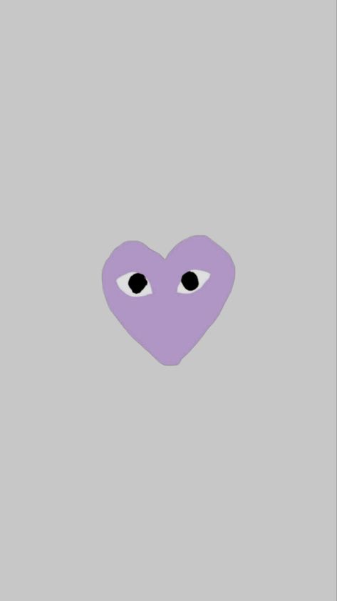 Cdg Heart Wallpaper Purple, Cdg Heart Wallpaper, Cdg Wallpaper, Cdg Heart, Heart With Eyes, Snap Stickers, Eye Wallpaper, Pineapple Wallpaper, Heart Eye