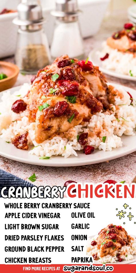 Cranberry Orange Chicken Recipes, Chicken And Cranberry Sauce Recipes, Cranberry Sauce Chicken Recipes, Can Whole Cranberry Recipes, Cranberry Sauce Chicken, Apple And Cranberry Roasted Chicken, Cranberry Chicken Recipe, Recipes With Canned Cranberry Sauce, Cranberry Chicken Baked