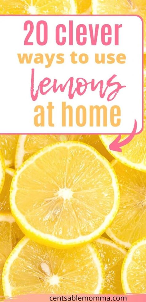 Think that lemons are just for lemonade or flavoring water? Think again! Check out these 20 clever hacks to use lemons around your home - from diy natural cleaners to hair care to skin care and more Diy Natural Cleaners, Natural Cleaners Diy, Easy Juice Recipes, Water Health Benefits, Hot Lemon Water, Lemon Uses, Lemon Diet, Warm Lemon Water, Drinking Hot Water