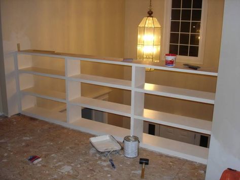 cabinet doors...mdf or Bookcase Banister, Diy Stair Handrail, Top Of Cabinet Decor, Bookcase Stairs, Elegant Bookcase, Diy Stair Railing, Loft Railing, Stair Shelves, Split Foyer