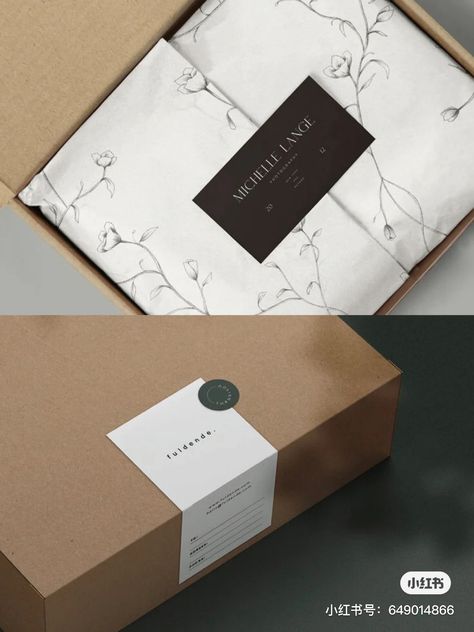 Bohemian Packaging, Brown Box Packaging, Unboxing Packaging, Luxury Packaging Design, Packaging Template Design, Creative Gift Wraps, Ribbon Crafts Diy, Cosmetic Packaging Design, Clothing Packaging