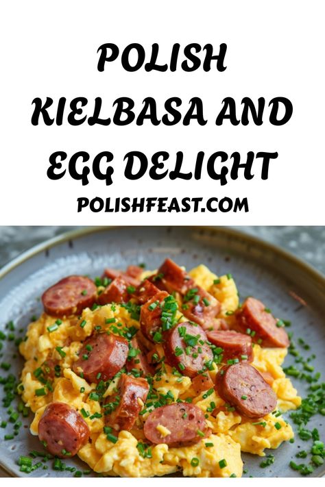 Indulge in a nourishing and robust breakfast by whipping up this delightful scrambled eggs with kielbasa recipe. A traditional Polish breakfast that is both heartwarming and satisfying, perfect for kickstarting your day on a tasty note. Hungarian Breakfast Recipes, Breakfast Kielbasa, Kielbasa Breakfast Recipes, Egg Patties, Polish Breakfast, Kielbasa Recipe, Polska Kielbasa, Pork Dinners, Croquettes Recipe