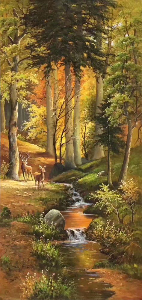 Oil Painting Woman, Oil Painting Nature, Oil Painting Inspiration, Painting Decoration, Canvas Landscape, Image Nature, Landscape Art Painting, Nature Art Painting, Beautiful Landscape Wallpaper