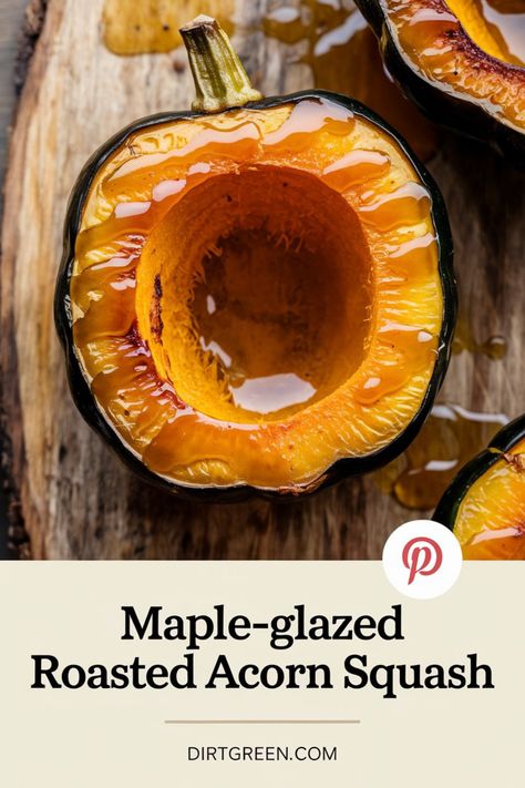 Enjoy the rich taste of Maple-Glazed Roasted Acorn Squash! This recipe adds a hint of sweetness with maple syrup that caramelizes beautifully in the oven. Perfect for fall gatherings or holiday dinners, this squash dish combines the earthy flavor of acorn squash with a touch of maple goodness. Simple, delicious, and ideal for the season! Add this easy, flavorful side to your next meal. #RoastedAcornSquash #MapleGlazedSquash #FallRecipes #HolidaySides #EasyVegetables #SweetSavory Maple Roasted Squash, Acorn Squash Sweet, Acorn Squash Recipe, Roasted Acorn Squash, Acorn Squash Recipes, Grilled Turkey, Squash Recipe, Autumn Salad, Holiday Dinners