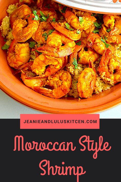 Moroccan Style Shrimp Tagine Cooking, Moroccan Cooking, Moroccan Dishes, Tagine Recipes, Ras El Hanout, Moroccan Food, Middle Eastern Recipes, African Food, Clean Eating Snacks