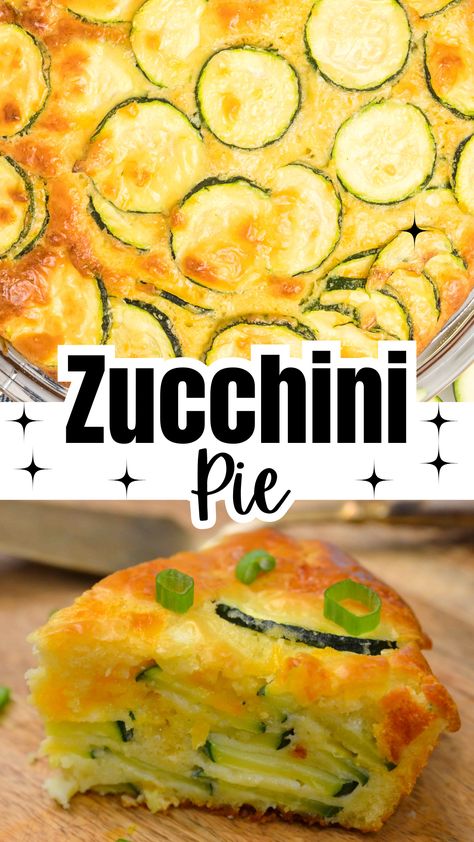 Discover the perfect summer dish with this Zucchini Pie recipe! It's an easy and delicious way to use fresh zucchini, combined with eggs, cheese, and Bisquick for a savory treat. Great for dinner or brunch, this zucchini pie is sure to be a hit. Squash Pie Recipes, Zucchini Pie Recipes, Garden Zucchini, Zucchini Cheese, Zucchini Pie, Easy Zucchini Recipes, Fresh Zucchini, Zucchini Recipe, Bisquick Recipes