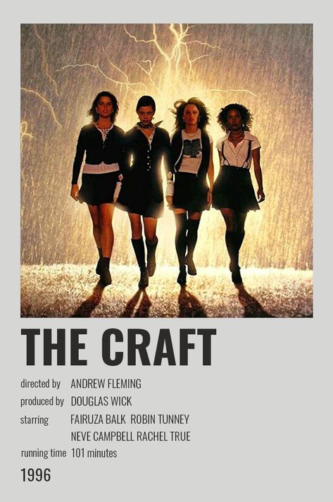 October Movies, The Craft 1996, The Fall Movie, The Craft Movie, Movies To Watch Teenagers, Iconic Movie Posters, Movie Card, New Movies To Watch, Girly Movies