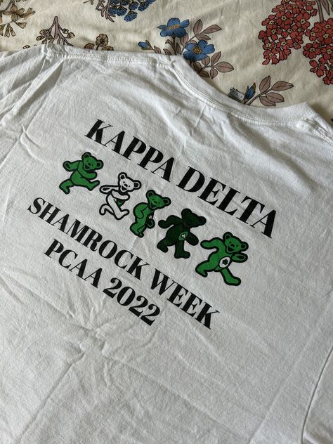 Kappa Delta Shirts Designs, Kappa Delta Merch, Kappa Delta Shamrock, Axo Sorority, Kappa Delta Shirts, Sorority Events, Kappa Delta, Alpha Phi, Greek Clothing