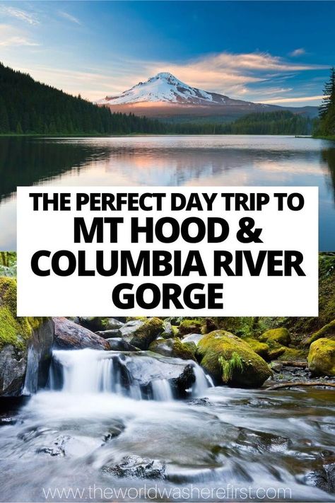 Planning the perfect day trip to Mt Hood & Columbia River Gorge from Portland? Make sure to check out this guide to have the best time possible! Oregon Adventures, Northwest Road Trip, Columbia River Gorge Oregon, Gorge Oregon, Mt Hood Oregon, Mt St Helens, Pacific Northwest Travel, Oregon Vacation, Portland Travel