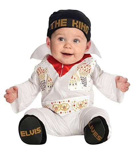 Baby's First Halloween: 84 Cute Newborn Costume Ideas For 2019 Elvis Costume, Newborn Costume, Baby Kostüm, Onesie Costumes, Baby First Halloween, Unique Costumes, Couples Halloween, Boy Halloween Costumes