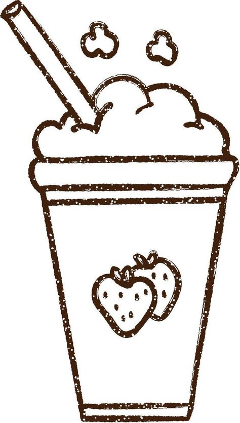 Strawberry Smoothie Charcoal Drawing Smoothie Drawing, Charcoal Smoothie, Coffee Shelf, Vector Character Design, Drawing Drawing, Strawberry Smoothie, Vector Character, Charcoal Drawing, Drawing Videos