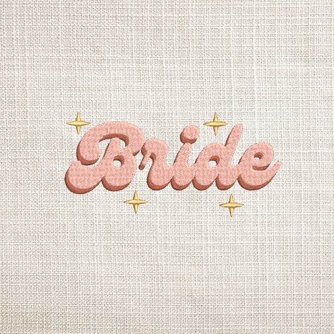 Bride Embroidery Designs, Bride Embroidery, Girl Gang Shirt, Cactus Embroidery, Retro Bride, Desert Design, Embroidery Letters, Embroidered Napkins, Bride Tribe