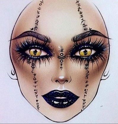 Halloween Makeup Witch, Fantasy Make-up, Halloween Make-up Looks, Makeup Charts, Cool Halloween Makeup, Makeup Face Charts, Face Art Makeup, Halloween Makeup Scary, Halloween Makeup Inspiration