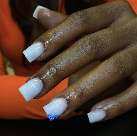 Short Graduation Nails, Milky White Nails, Polygel Nail, Classy Acrylic, Girly Acrylic, Cute Short Nails, Graduation Nails, Short Square Nails, Girly Acrylic Nails