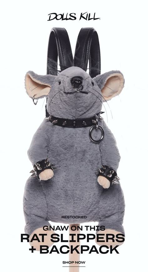 160fc161-11a0-4462-bddc-619d20353ab4.gif (1080×1981) Plush Bag Diy, Rat Outfit, Plushie Bag, Custom Plushies, Plush Bags, Gothic Outfits, Really Cute Outfits, Edgy Outfits, Rats