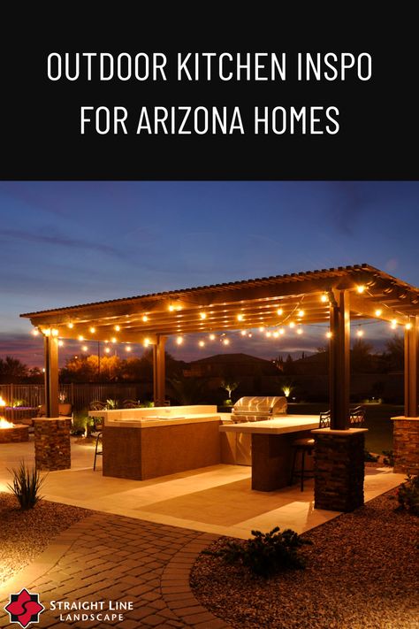 Outdoor Kitchen Ideas; Arizona Outdoor Kitchen Ideas; Phoenix Outdoor Kitchen Ideas; Outdoor Space Ideas; Outdoor Space Inspiration; Dreamy Backyard Ideas; Arizona Backyard Ideas Arizona Backyard With Pool, Arizona Outdoor Kitchen, Bull Outdoor Kitchen, Azek Outdoor Kitchen, Concrete Outdoor Kitchen Overstock, Outdoor Countertop, Arizona Backyard, Patio Kitchen, Outdoor Sinks