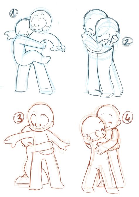 For couples and best friends SB: 400 /4 USD AB: 2000 /20 USD Please bid on the right bidding comment and reply to the higgest bidder with your bid ;3 Bidding ends 24 hours after first bid any speci... Surprise Hug, Hug Pose, Ako Kresliť, Hugging Drawing, How To Draw People, Chibi Base, Couple Drawing, Draw People, Different Poses