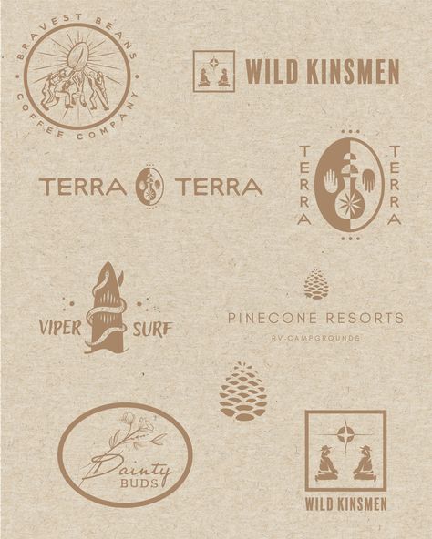 Earthy Logos Design, Earth Tone Logo, Rose Branding, Earthy Logo Design, Trailer Business, Boho Graphic Design, Earthy Logos, Imagination Drawing, Earth Logo